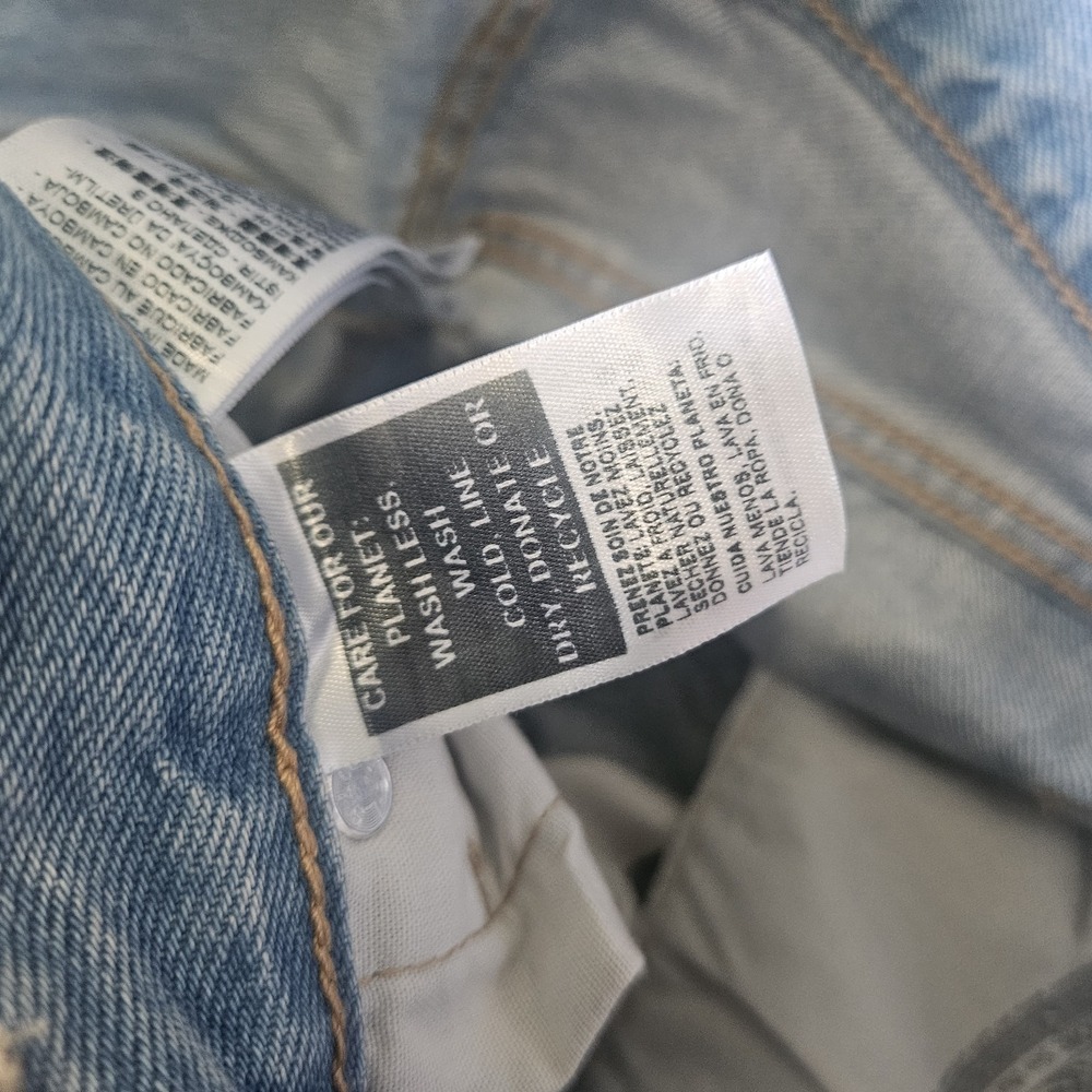 Levi's 501 Premium Original Chaps Jeans Womens 25x30 Button Fly High Rise - Picture 12 of 16